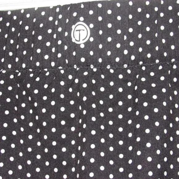 T by TALBOTS Black White Polka Dot Pull-On Skort Skirt Shorts Size M - Picture 3 of 9